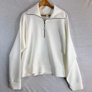 SPANX AirEssentials Coordinating Long Sleeve Half Zip Pullover, Women's Size 1X